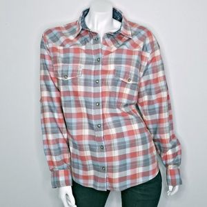 JACHS Girlfriend Women's Flannel Roll Tab Shirt